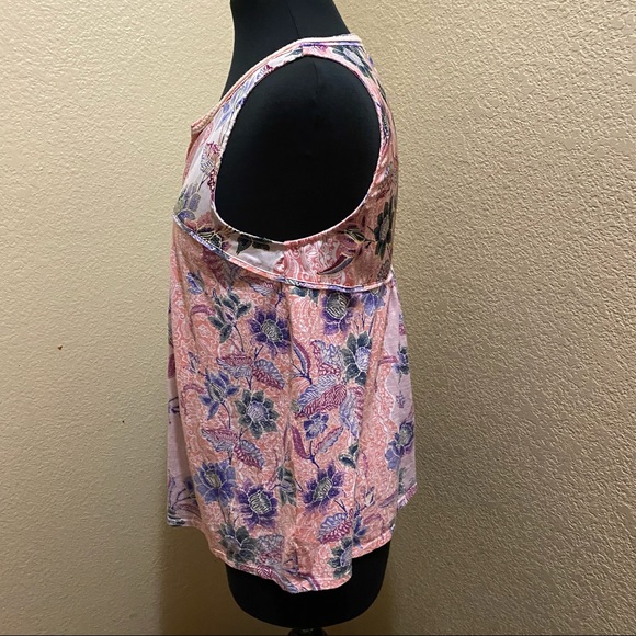 Anthropologie Akemi & Kin pink floral sleeveless M - Picture 4 of 6